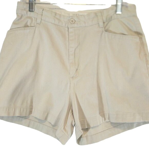 Lee Pants - Lee Khakis Shorts Womens 12M White High Rise Cotton & Spandex